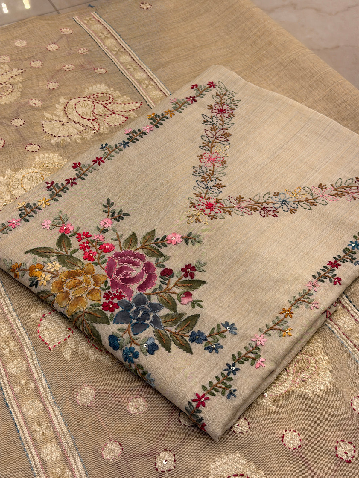 Mehr-e-Gul – Jamdani Kantha Work Suit