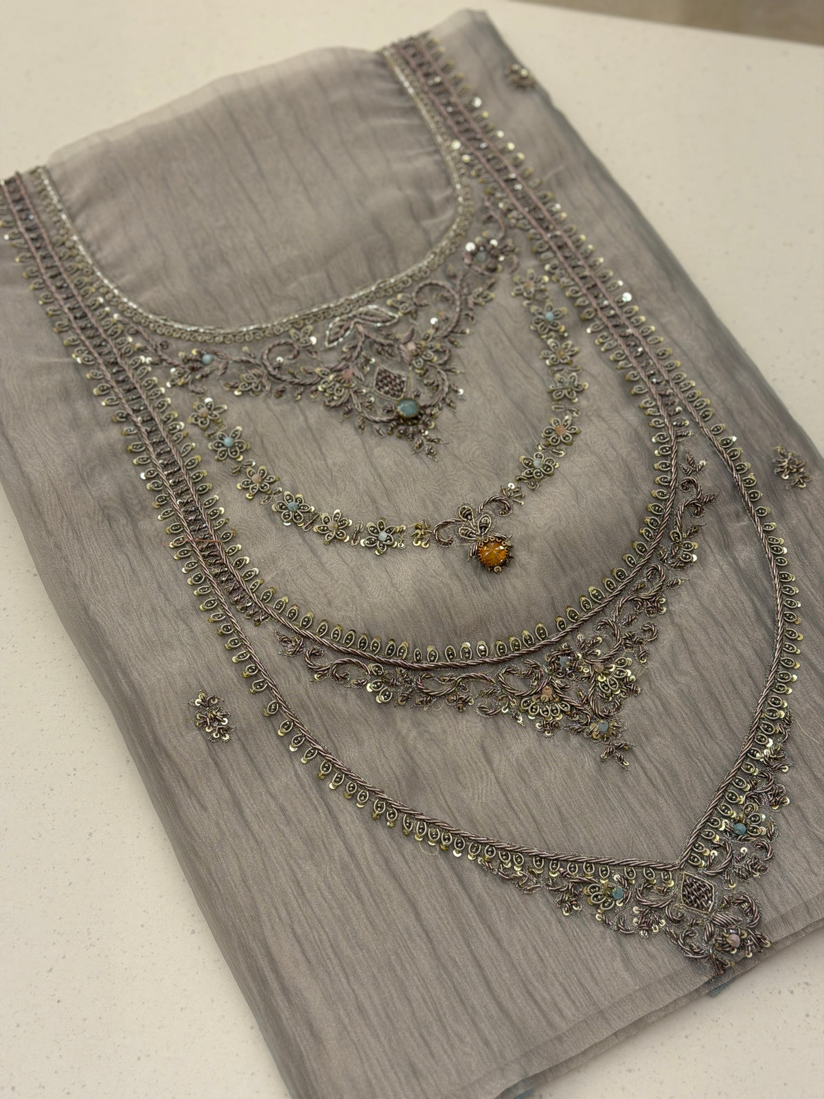 Noor-e-Chand Luxury Crush Tissue Suit
