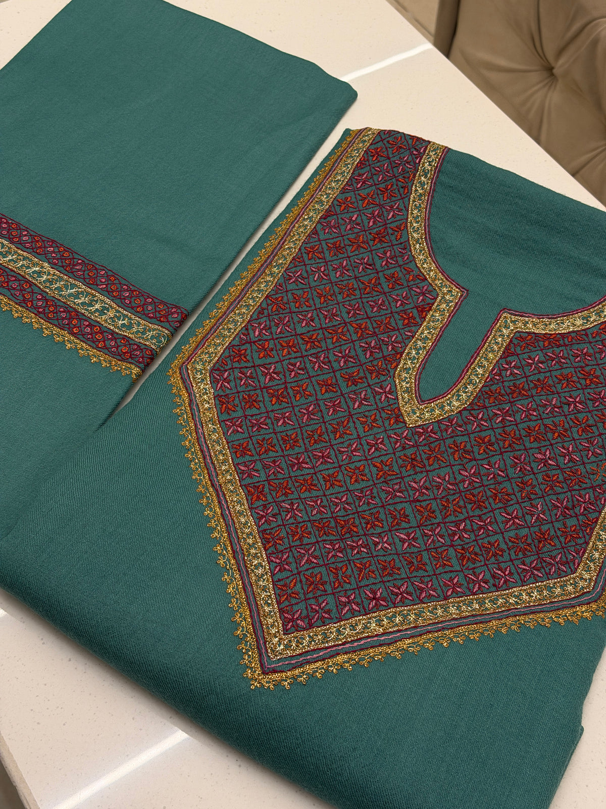 Pure Wool Tilla Sozni Unstitched