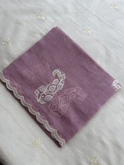 Everyday Elegance Pure Mull Chanderi Suit with Subtle Floral Work