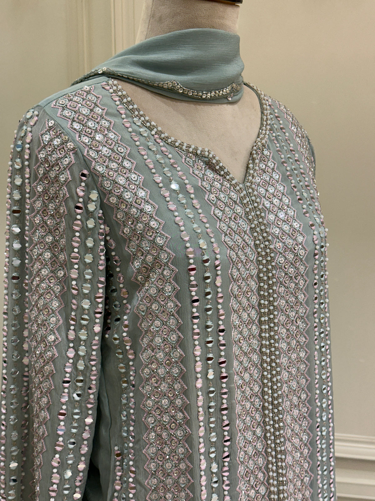 Noor-e-Maheen Chinon Sharara Set