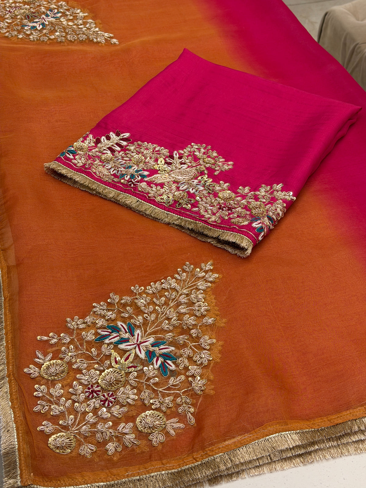 Noor-e-Gulnaar Ombre Suit Set