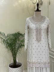 Noor-e-Safiya Chinon Sharara Set