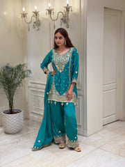 Noor-e-Sahar Organza Shalwar Set