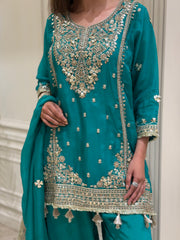 Noor-e-Sahar Organza Shalwar Set