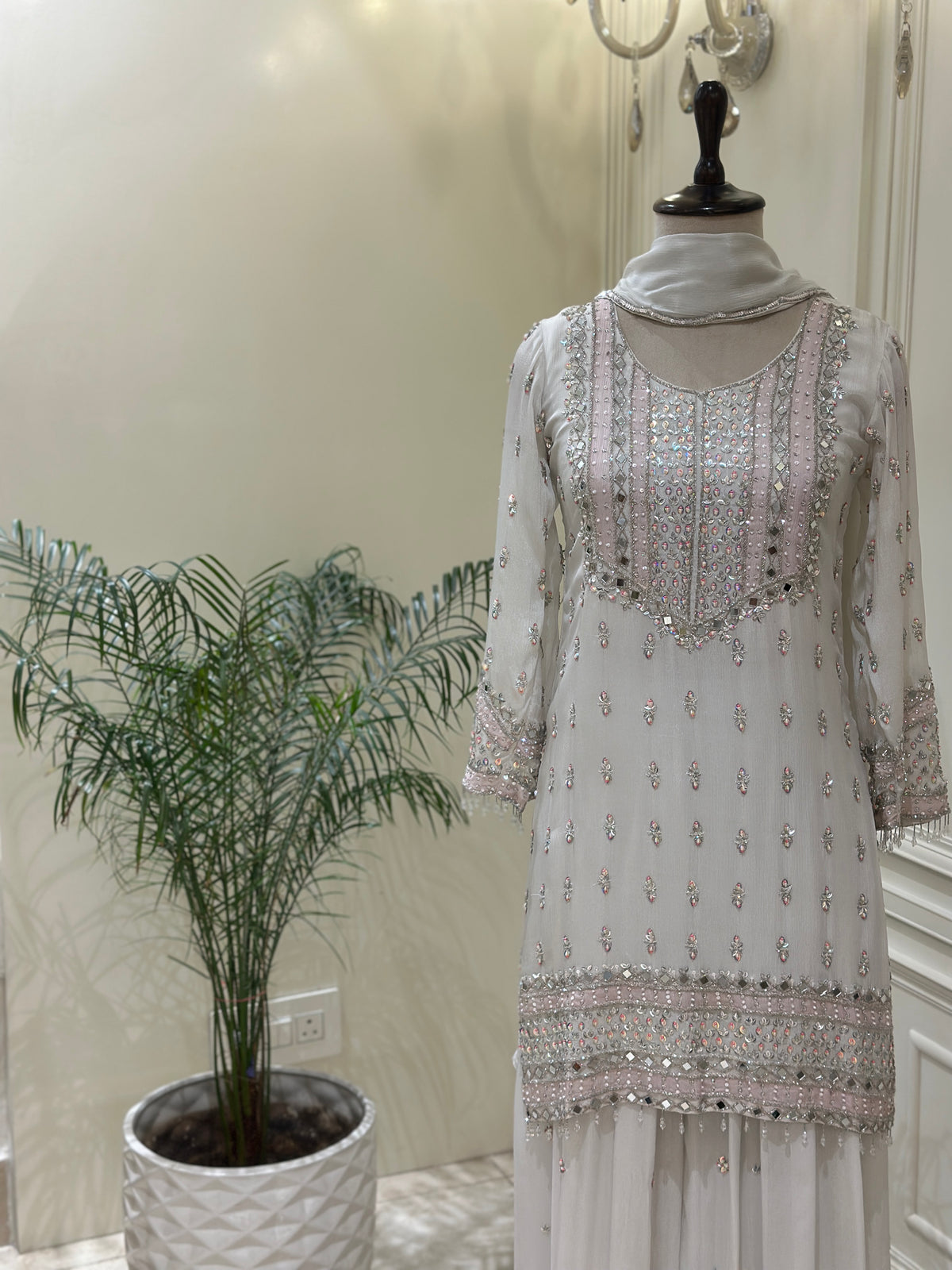 Noor-e-Rouhi Chinon Embellished Sharara Set