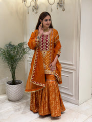 Noor-e-Zarmina Brocade Farshi Gharara Set