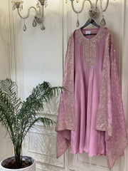 Noor-e-Gulrukh Tissue Silk Anarkali Set
