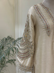 Noor-e-Zarmina Raw Silk Sharara Set