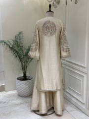 Noor-e-Zarmina Raw Silk Sharara Set