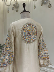 Noor-e-Zarmina Raw Silk Sharara Set