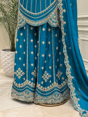 Noor-e-Safiya Chinon Sharara Set