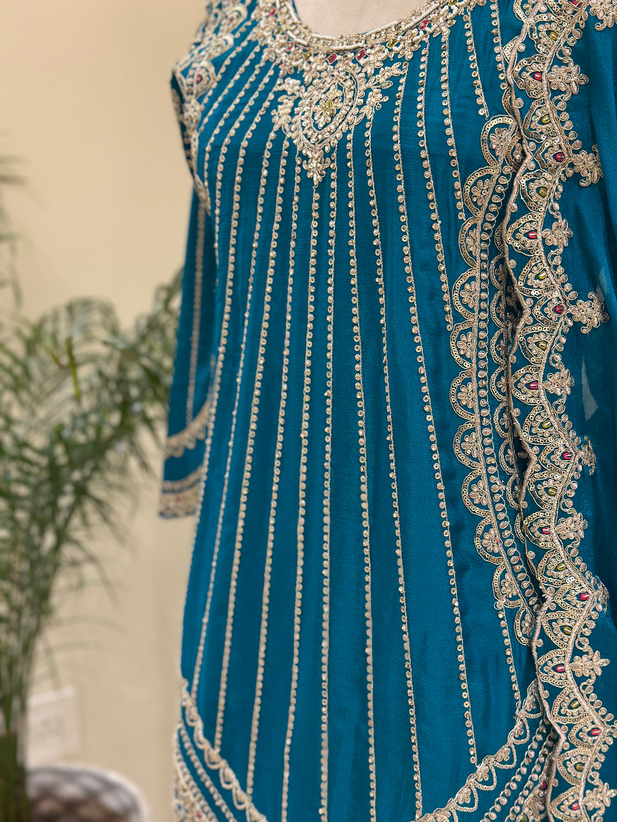 Noor-e-Safiya Chinon Sharara Set