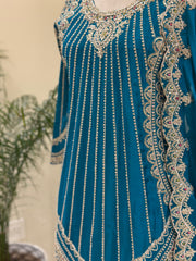 Noor-e-Safiya Chinon Sharara Set