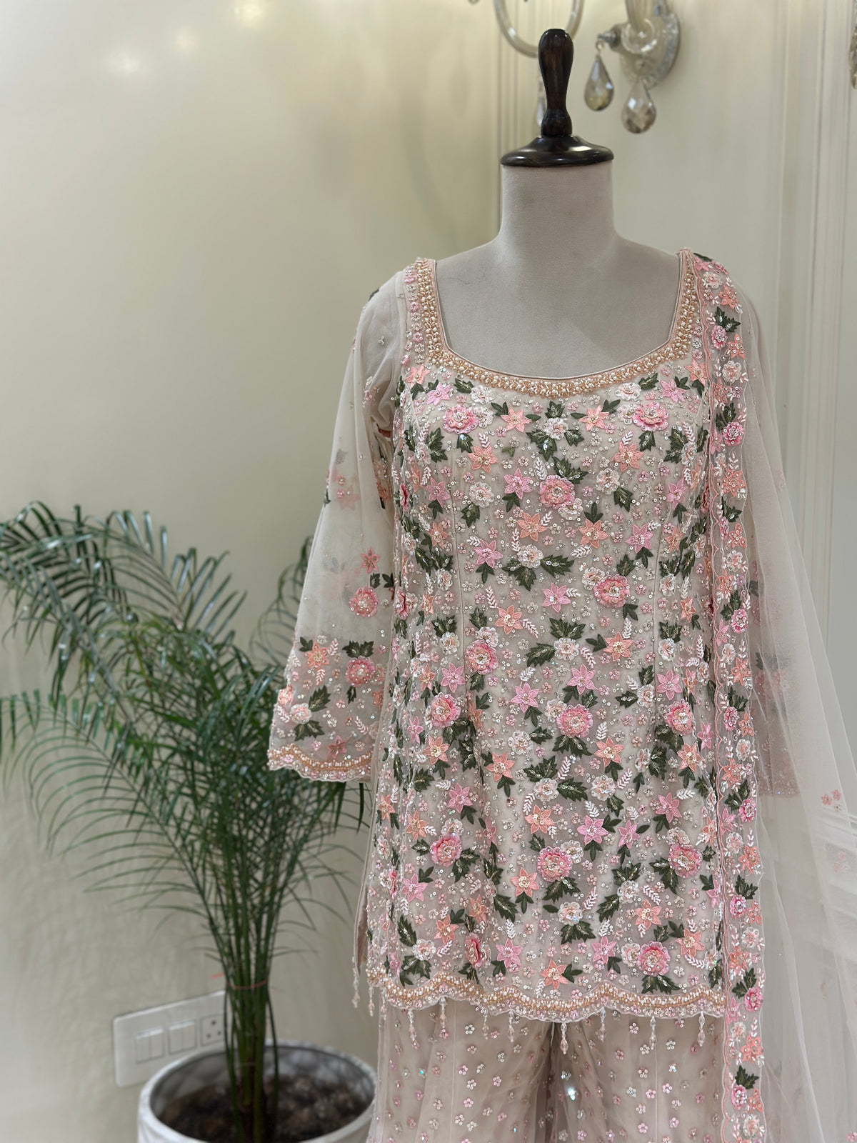 Noor-e-Gulrukh Net Sharara Set