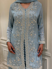 Noor-e-Aab Chinon Chiffon Sharara Set