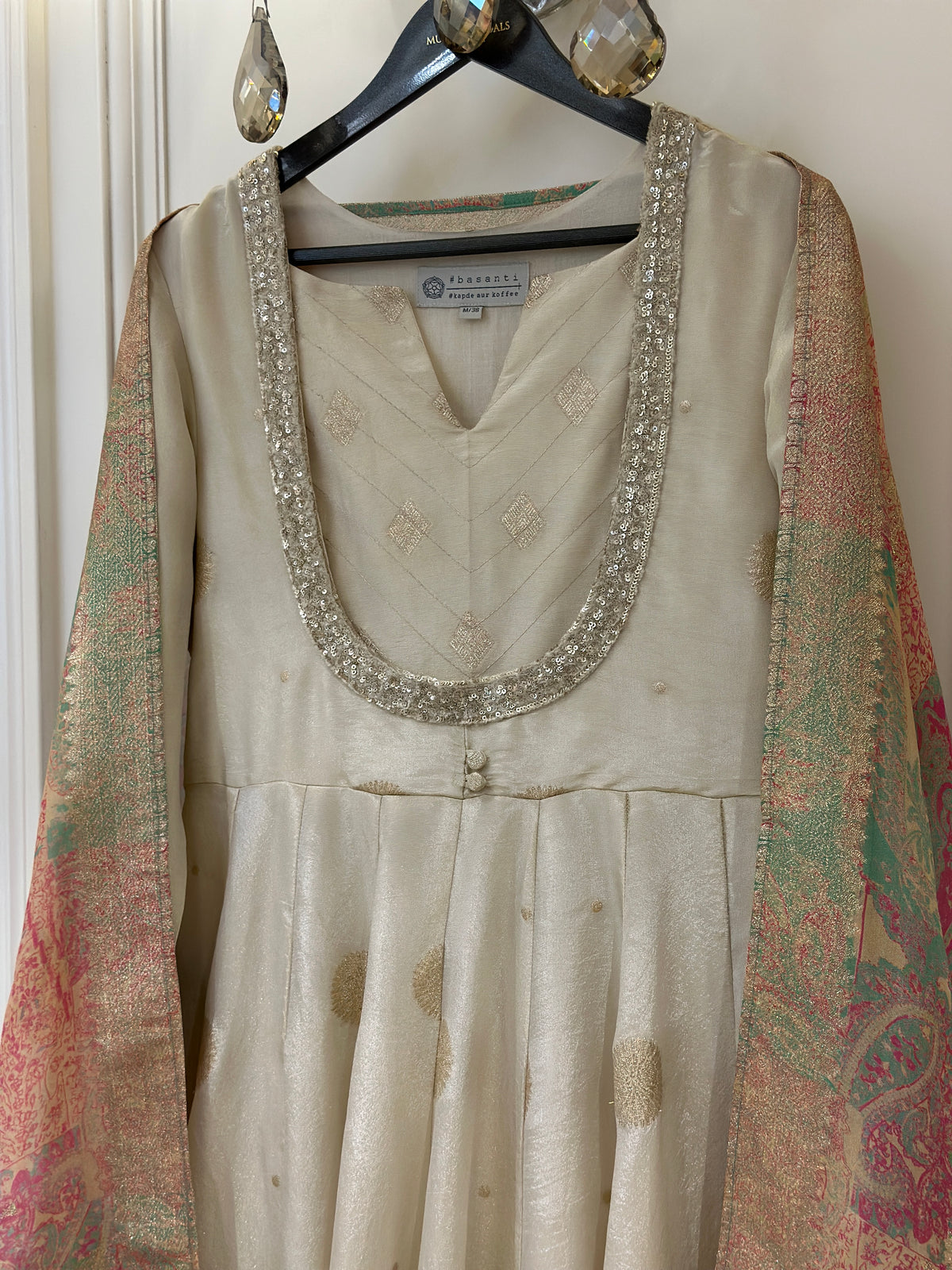 Noor-e-Zar Tissue Anarkali Ensemble