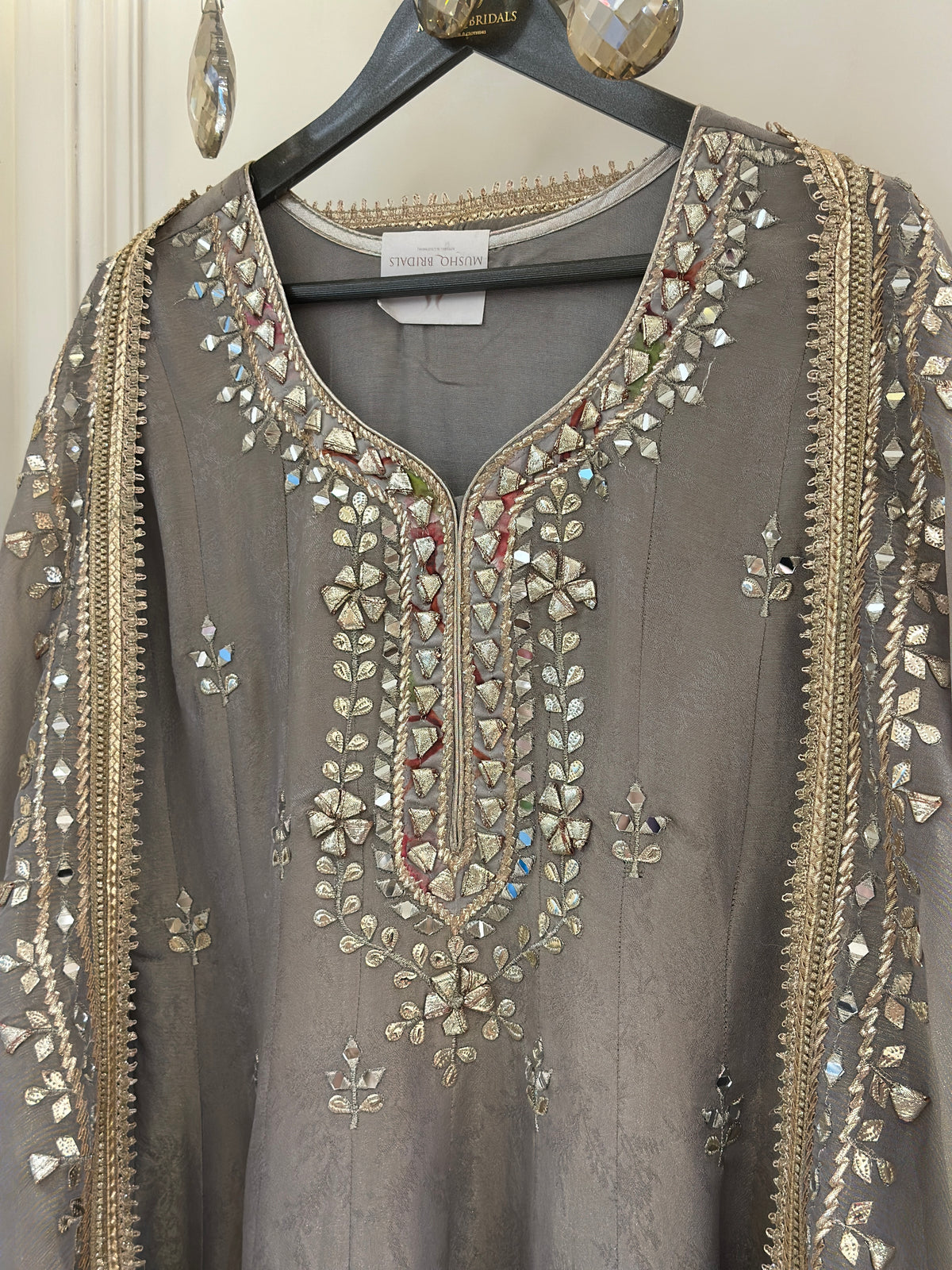 Handcrafted Tissue Anarkali Set