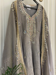 Handcrafted Tissue Anarkali Set