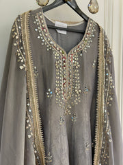 Handcrafted Tissue Anarkali Set