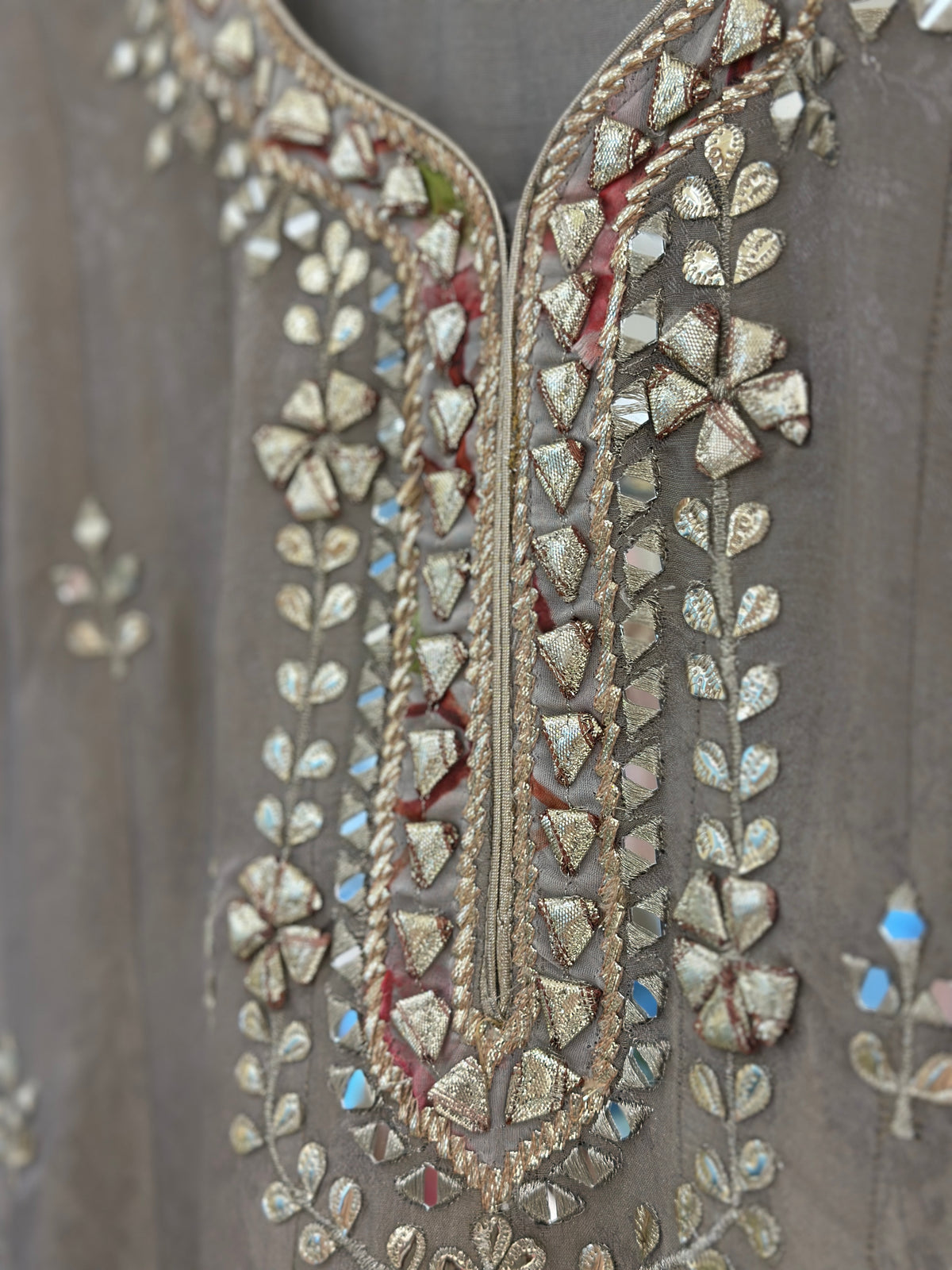 Handcrafted Tissue Anarkali Set