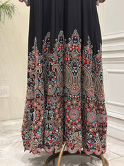 Hand-Embellished Chinon Anarkali Set