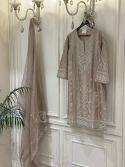 Pure Silk Hand-Embellished Suit Set