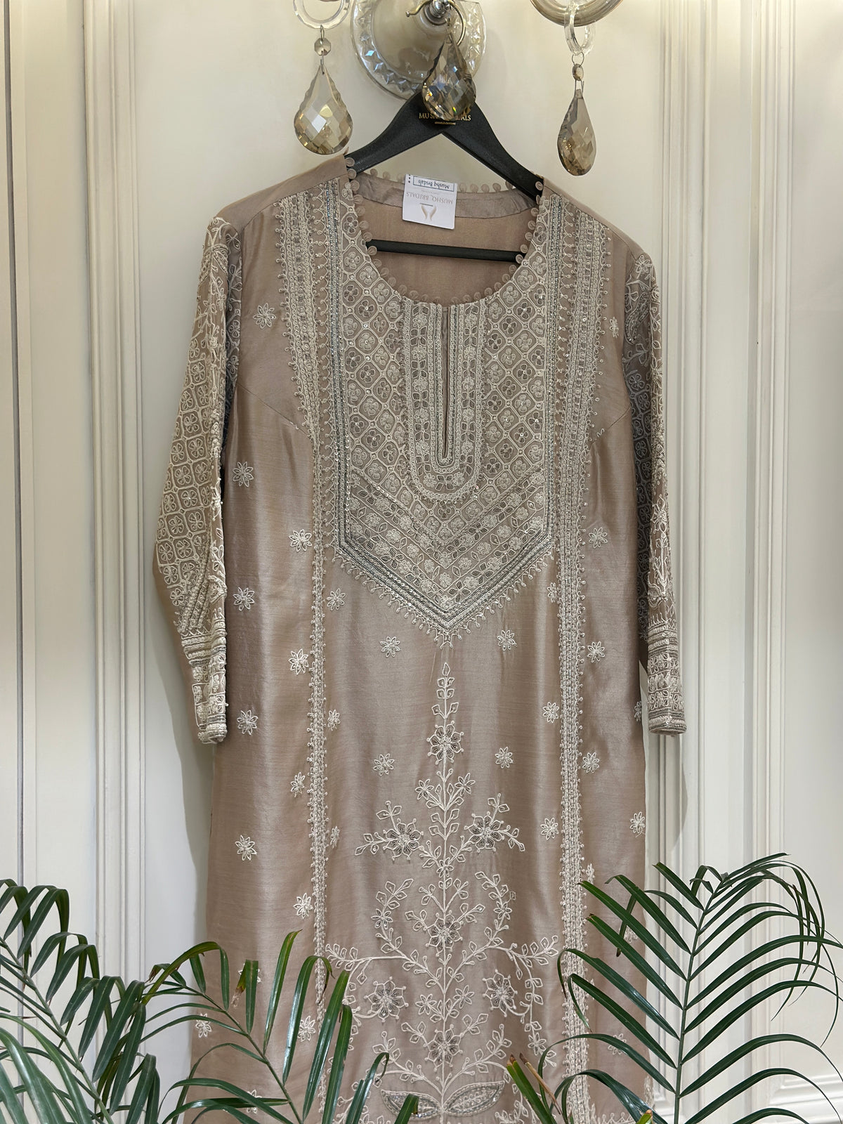 Pure Silk Hand-Embellished Suit Set