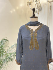 Midnight Grace Chinon Gharara Set