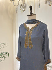 Midnight Grace Chinon Gharara Set