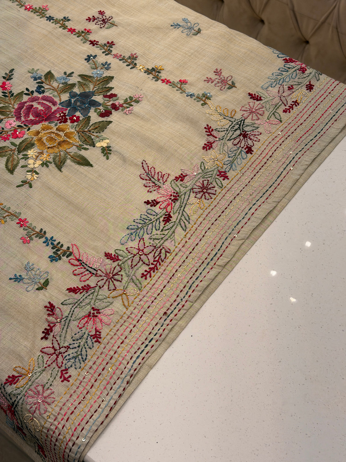 Mehr-e-Gul – Jamdani Kantha Work Suit