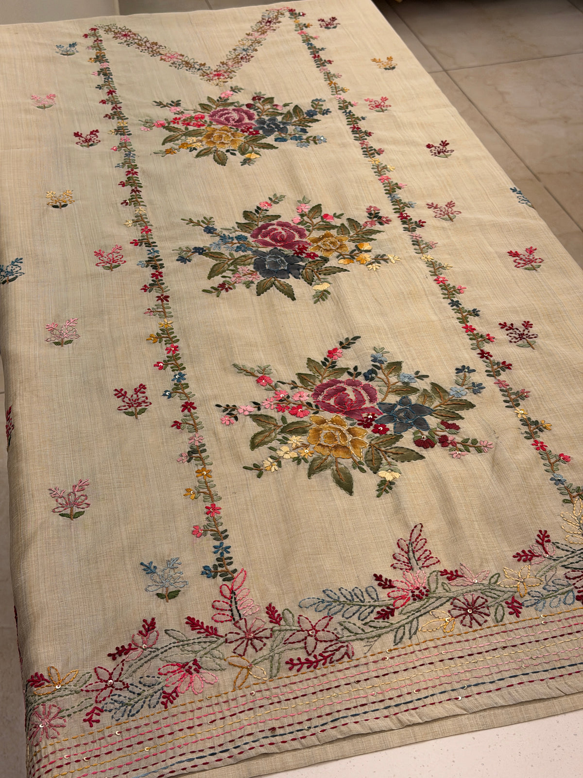 Mehr-e-Gul – Jamdani Kantha Work Suit
