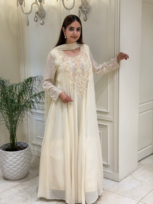 Ethereal Grace – Luxury Georgette Embellished Gown