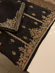 Noor Jahan – Design 01 | Luxury Pure Organza Handcrafted Suit