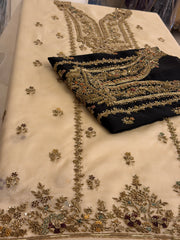 Noor Jahan – Design 01 | Luxury Pure Organza Handcrafted Suit
