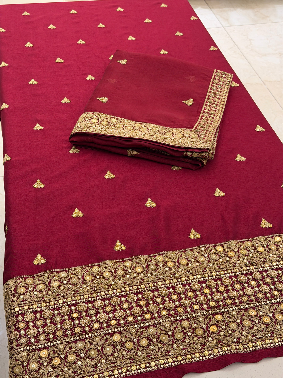Ruby Royale – Sabya-Inspired Luxury Bridal Suit