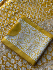 Pure Silk Khaddi Embroidered Suit with Banarasi Gharchola Dupatta