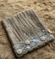 Ivory Blossom Hand-Embroidered Organza Suit Set
