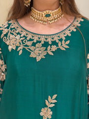 Hand-Embellished Chinnon Sharara Set