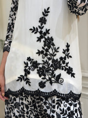 Ivory Noir Chinon Sharara Set