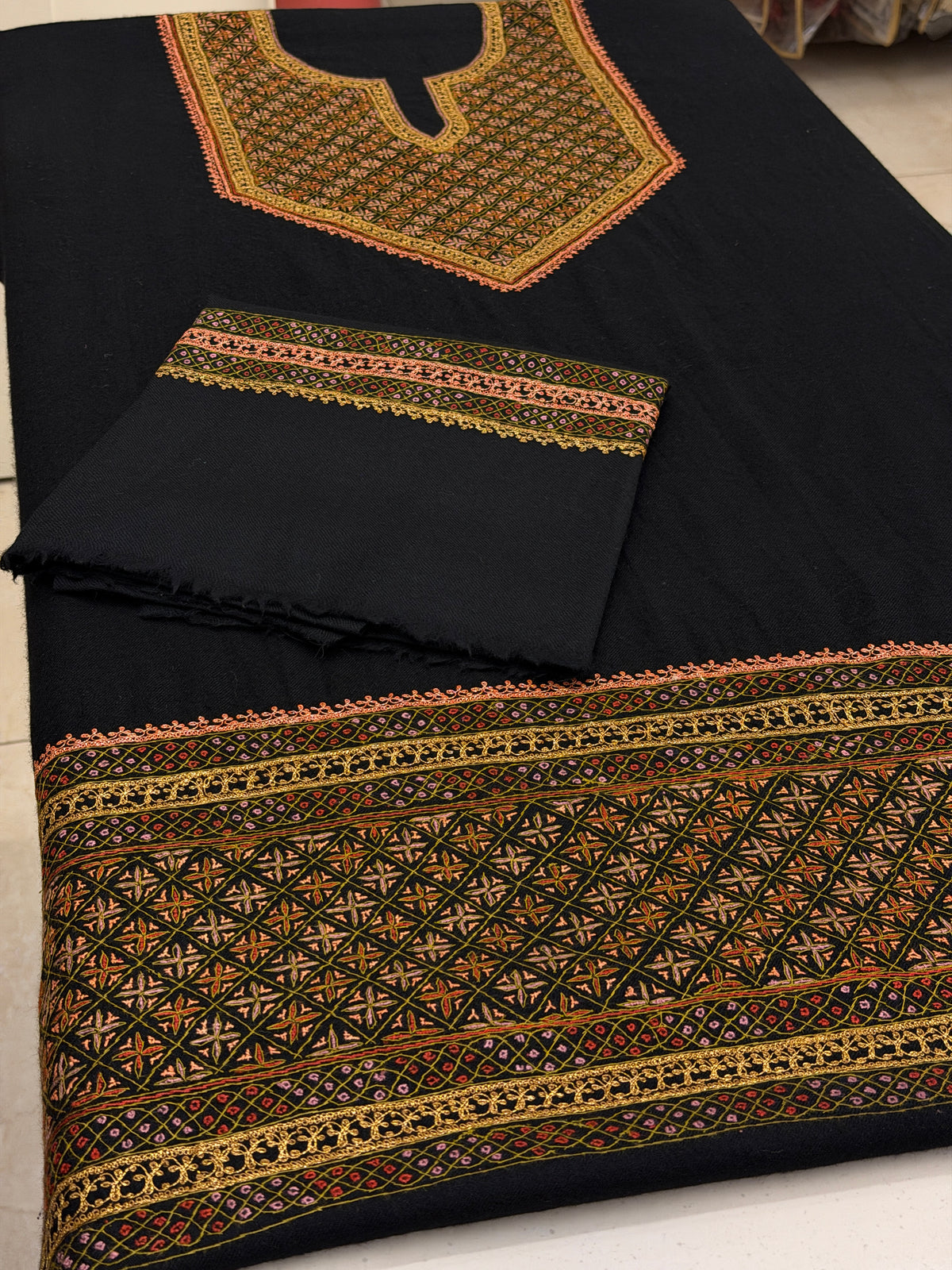 Pure Wool Tilla Sozni Unstitched