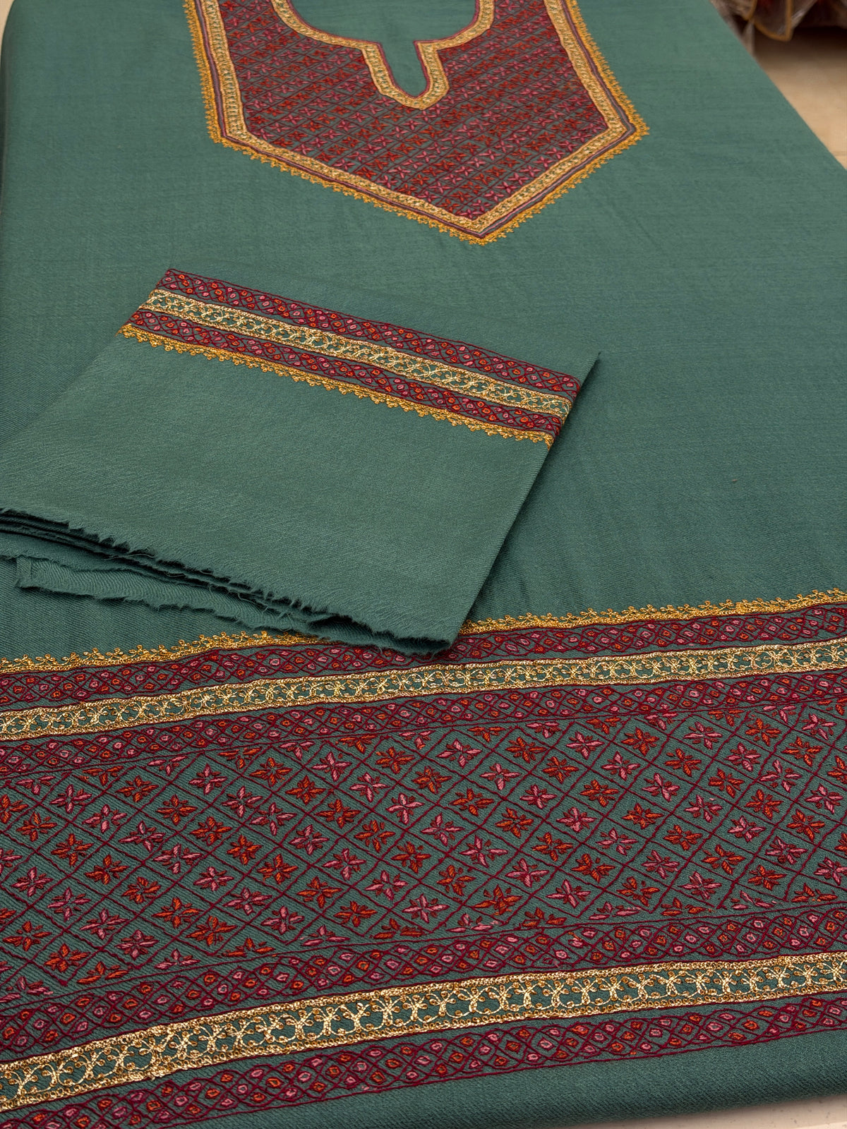 Pure Wool Tilla Sozni Unstitched