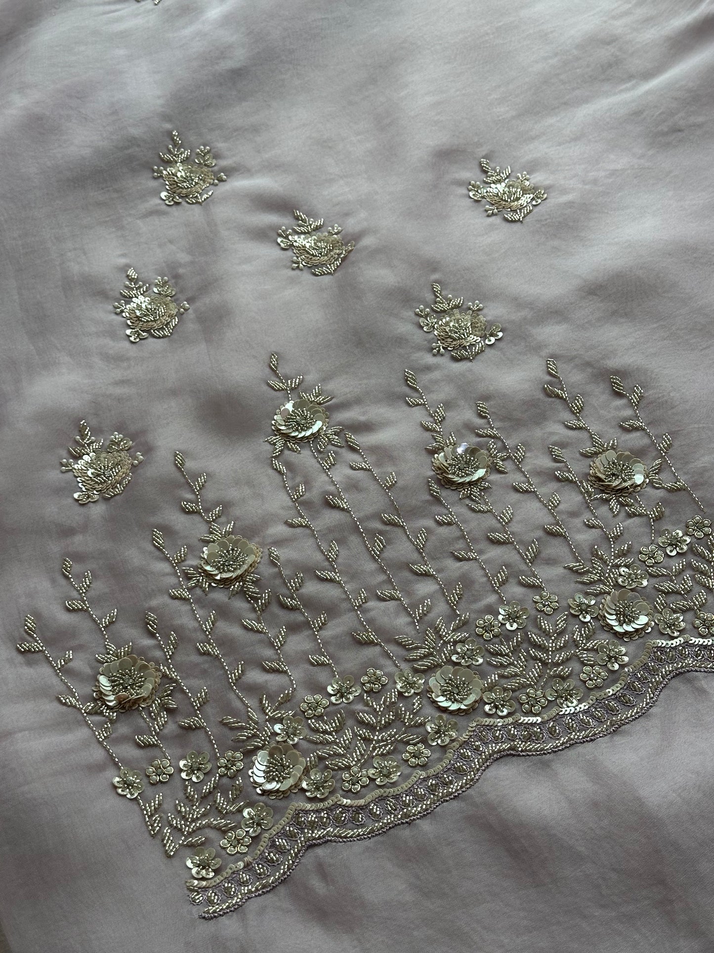 Celestial Bloom Embroidered Suit Set