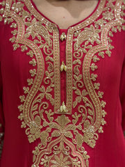 Cutdana Embellished Chinon Anarkali Set