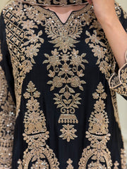 Hand-Embellished Chinon Kurta Set