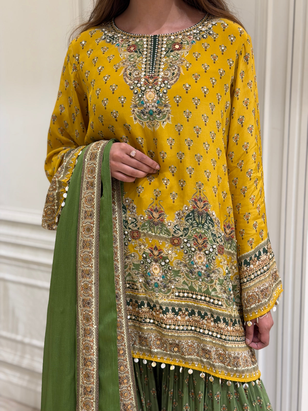 Pearl Mirage Crepe Gharara Set