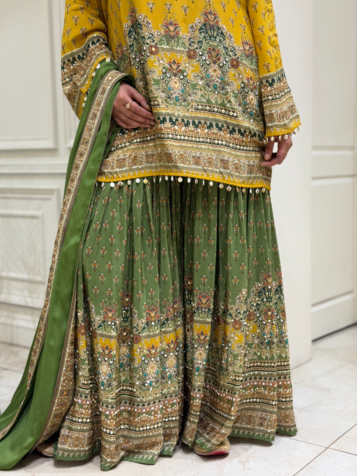 Pearl Mirage Crepe Gharara Set