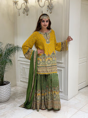Pearl Mirage Crepe Gharara Set