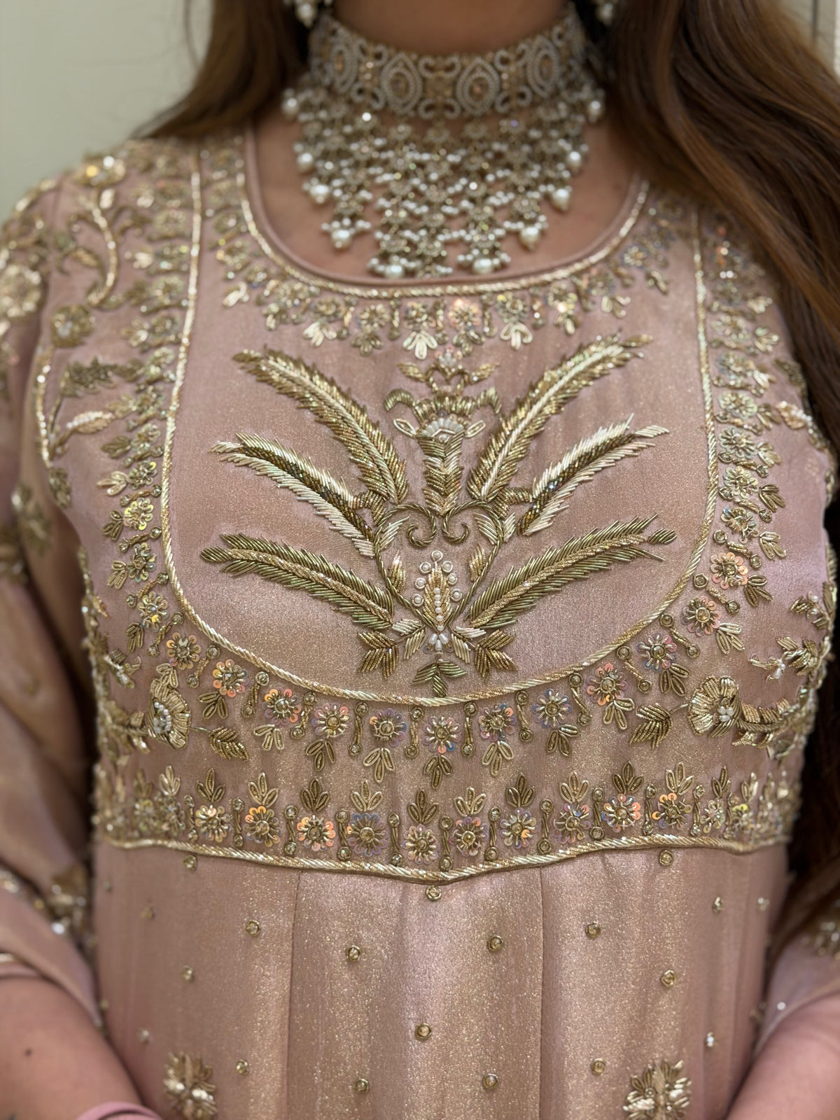 Blush Royale Tissue Silk Luxury Anarkali