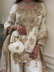 Ivory Gold Sharara Set